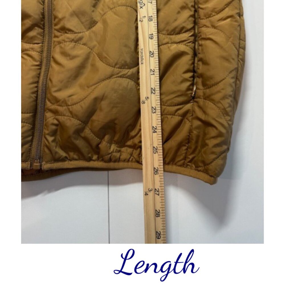 True Religion Women’s Brown Quilted Puffer Jacket Size SP - Picture 8 of 9